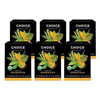 Choice Organics  Genmaicha Tea -  96 ct , 6 Pack