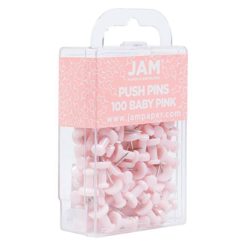 JAM Paper 100pk Colorful Push Pins, 3 of 9