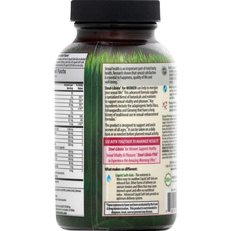 Irwin Naturals Steel-Libido for Women Dietary Supplement Liquid Softgels - 75ct, 4 of 6