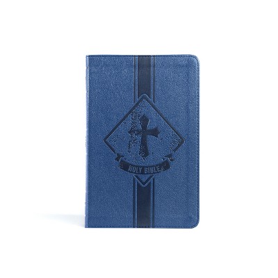 KJV Kids Bible, Thinline Edition, Navy Leathertouch - by  Holman Bible Publishers (Leather Bound)