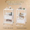 GALAXHERO LED Nightstand with Charging Station Adjustable Fabric Drawer, 3-Tier Storage Bedside Table Compact End Table for Bedroom - 4 of 4