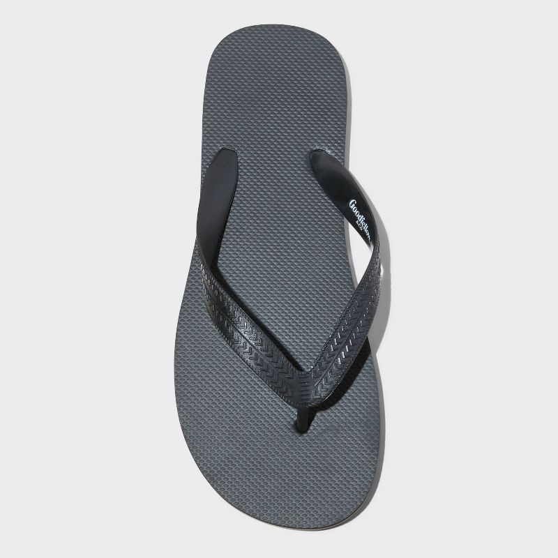 Men's Brent Flip Flop Sandals - Goodfellow & Co™ Black, 4 of 6