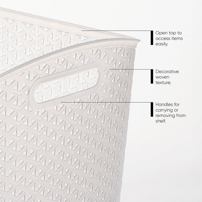 Y-Weave XL Curved Decorative Storage Basket Translucent - Brightroom&#8482;, 5 of 7