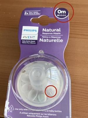Philips Avent Natural Response Nipple Flow 5 6M+ 2 Ct. Baby Bottle