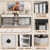 82"Dog Crate Furniture for 2 Dogs, Double Dog Crate with Doors,Large Dog Crate TV Stand with 4 Drawers and Shelves, Steel Frame Dog Crate - 3 of 4