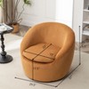 Kumasinova 360°Swivel Accent Chair Barrel Armchair with Powder Coating Metal Ring,Fluffy Teddy Sofa Chair with 250lbs Max for Living Room - 3 of 4