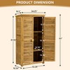Maggift Outdoor Storage Sheds, Vertical Tall Tool Shed with Lockable Door, Waterproof Roof for Patio, Backyard and Lawn, Brown, 34.25"*18.5"*63" - 2 of 4