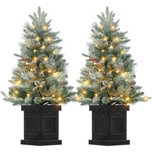 Whizmax 3 FT Christmas Tree,Artificial Christmas Tree with Potted Base,Indoor/Outdoor Holiday Decor - 1 of 4