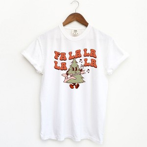 Simply Sage Market Women's Fa La La Rockin Tree Short Sleeve Garment Dyed Tee - 1 of 2