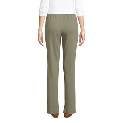 Lands' End Women's Sport Knit High Rise Elastic Waist Pull On Pants