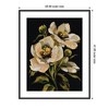Kate and Laurel Framed Art Moody Floral 8 by Annie Quigley, 33x41, Stylish Black Narrow - 2 of 4