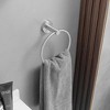 BWE 4-Piece Bath Hardware Set With Robe Hooks, Towel Ring, Toilet Paper Holder Modern - 2 of 4