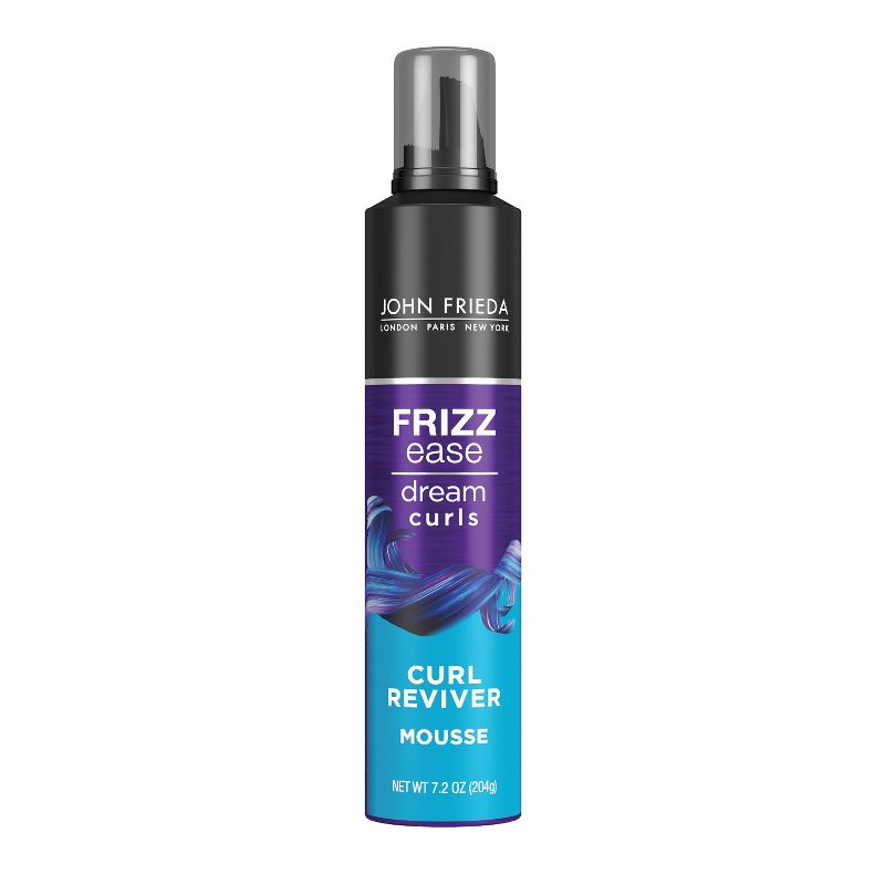 John Frieda Frizz Ease Dream Curls Curl Reviver Mousse, Enhances Curls, Flexible Hold, Frizzy Hair - 7.2oz, 1 of 9