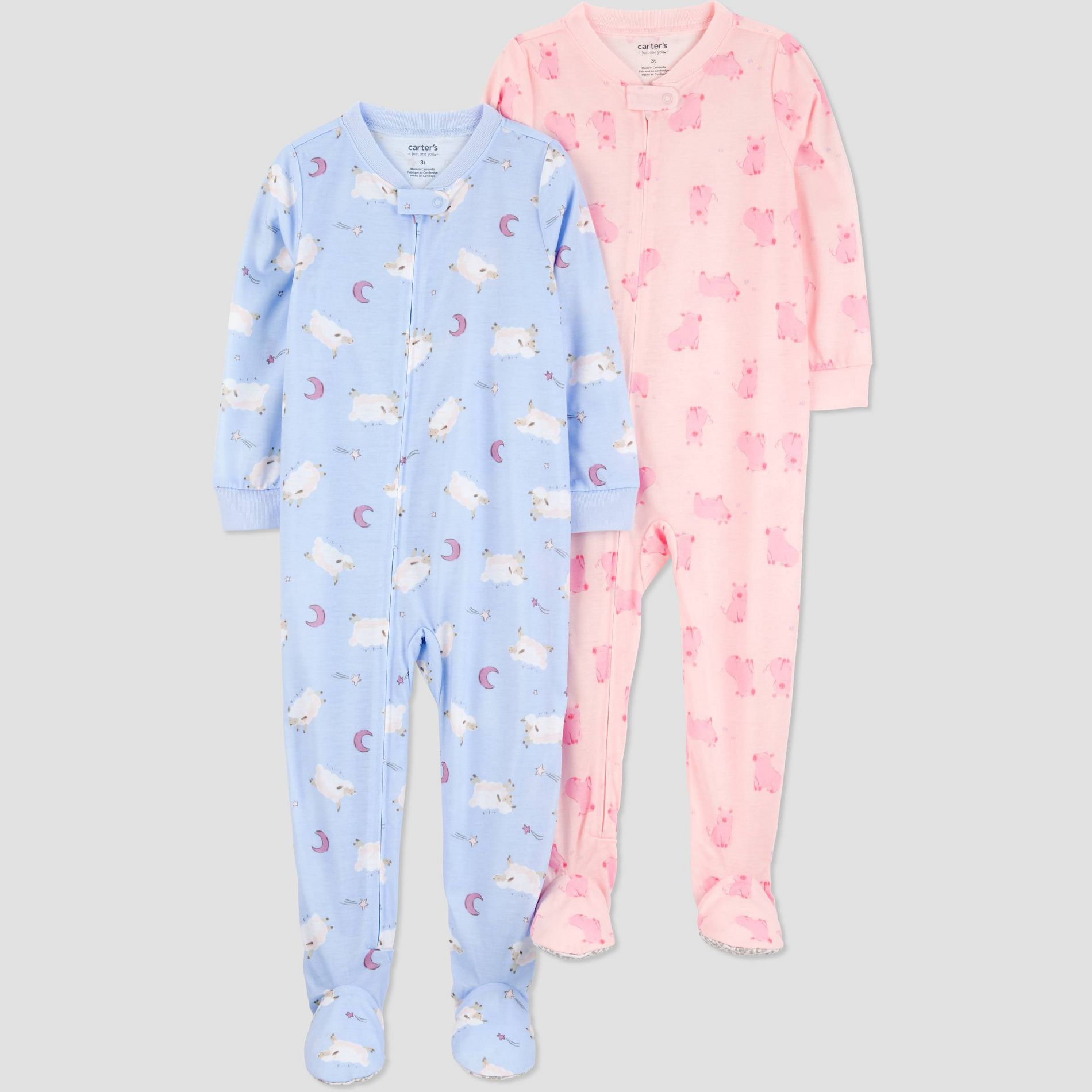 Carter's Just One You® Toddler Girls' 2pk Poly Pajama Set