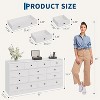 Coucheta 61 Inch 12-Drawer Wood Dresser, Wide TV Stand Storage Organizer with Anti-Tip Kit, for Bedroom Living Room - 3 of 4