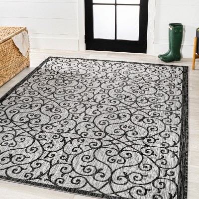 JONATHAN Y Madrid Vintage Filigree Textured Weave Indoor/Outdoor Area Rug