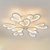 Modern LED Semi Flush Ceiling Light with 3 Color Modes, Dimmable Brightness and Remote Control for Bedroom, Kids Room, Apartment, or Loft,9 Lights - 2 of 4