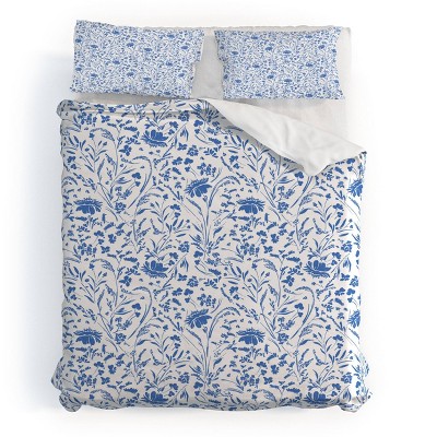 Deny Designs 3pc King Marta Barragan Camarasa Floral perennial pleasure Duvet and Sham Set