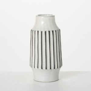 8"H Sullivans Textured Tall Modern Vase, Multicolored - 1 of 4