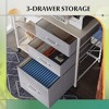 GALAXHERO  3 Drawer Mobile File Cabinet, Rolling Printer Stand with Open Storage Shelf for Home Office - 3 of 4