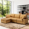 Dyonery 100" Leather Modular Sectional Sofa with Storage Ottoman, 3-Seater L-Shaped PU Leather Couch with Solid Wood Frame - 2 of 4
