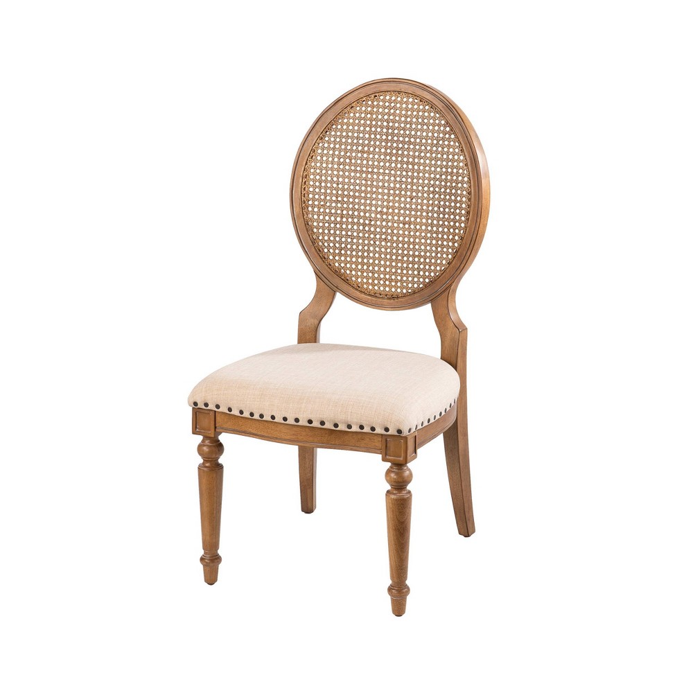 Photos - Chair Set of 2 Nista Upholstered Dining  Natural/Cream - Aiden Lane