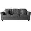DOMETOUR 85.4 Inch Flare Arm Sofa for Living Room Bedroom Apartment, Modern Upholstered Couch with 2 Pillows - 2 of 4