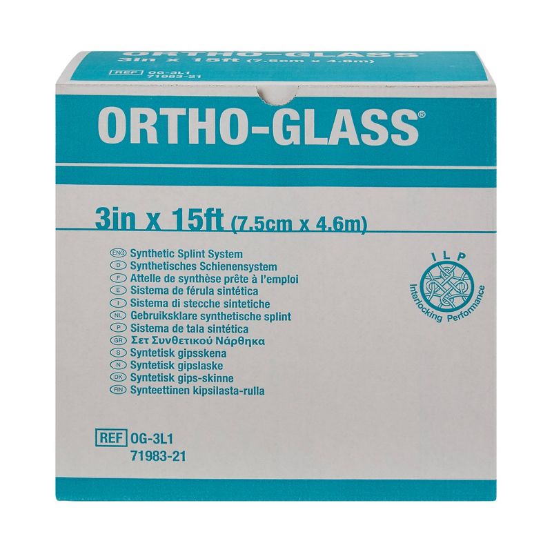 ORTHO-GLASS Padded Splint Roll 3" x 15' Fiberglass White OG-3L2, 2 Ct, 2 of 4