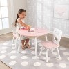 Round Storage Table and Chair Set White/Pink - KidKraft - image 2 of 4