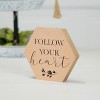 VIP Wood 7 in. Brown Follow Your Heart Sign - 2 of 4