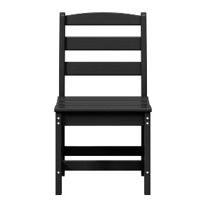 WestinTrends Ashore Outdoor HDPE Patio Classic Armless Dining Side Chair, Gray - 1 of 4