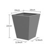 Okak 18/22 Inch Metal Tapered Planter Garden Pot with Drainage Hole & Rubber Plug for Home, Patio, Office Decor - 2 of 4