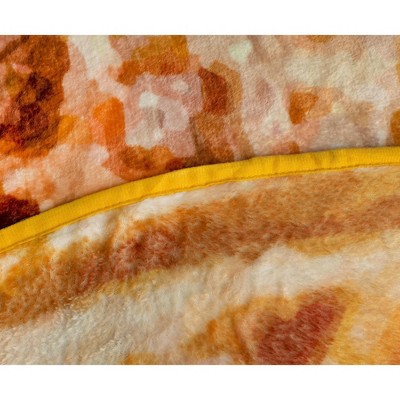 Round Waffle Design Fleece Throw Blanket
