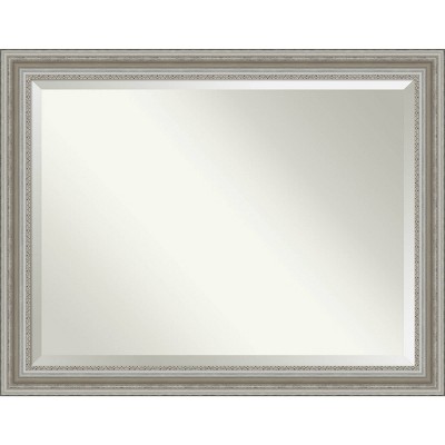 46" x 36" Parlor Framed Wall Mirror Silver - Amanti Art