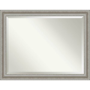46" x 36" Parlor Framed Wall Mirror Silver - Amanti Art: Modern Beveled, No Assembly Required - 1 of 4