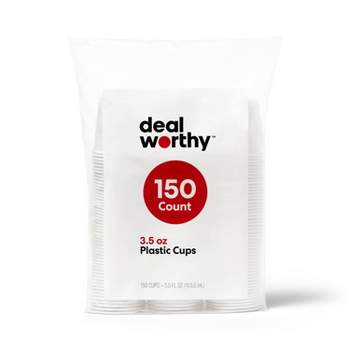 White Disposable Cups - 3.5 fl oz/150ct - Dealworthy™