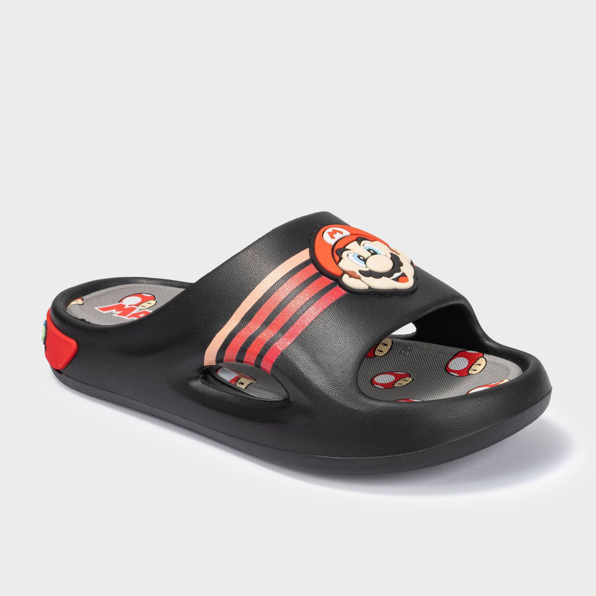 Nintendo Boys' Mario & Luigi Slide Sandals - Black