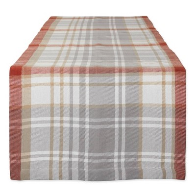 14"x108" Cozy Picnic Plaid Table Runner - Design Imports