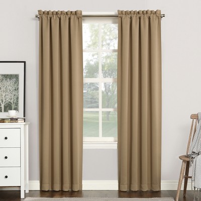 63"x40" Kenneth Blackout Rod Pocket Curtain Panel Taupe - Sun Zero