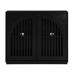 Resenkos Mid-Century Fluted Sideboard with 2 Outlet Holes - - 1 of 4