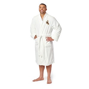 Wyoming Cowboys NCAA L/XL Bathrobe 26x47 Inches - 1 of 4