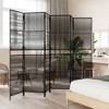 vidaXL Room Divider 6 Panels Black Poly Rattan - 3 of 4