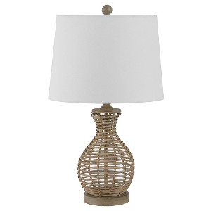 Flora Seagrass Table Lamp - Natural - Safavieh. - 1 of 3