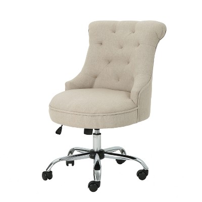 GDFStudio Tyesha Contemporary Tufted Swivel Office Chair with Adjustable Height