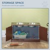 Kumasinova Dog Food Storage Container,Elevated Dog Bowls with Storage Cabinet Containing Large 44L Capacity - 4 of 4