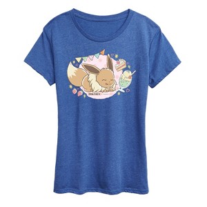 Women's - Pokémon - Cafe Eevee Short Sleeve Graphic T-Shirt - 1 of 4