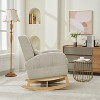 Hyleory Chenille Rocking Chair, Upholstered Rocking Chair,Modern Accent Chair with High Back Comfy Armchair for Living Room Bedroom - 3 of 4