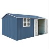 Metal Metal garden sheds outdoor storage sheds blue with window Blue - 2 of 4