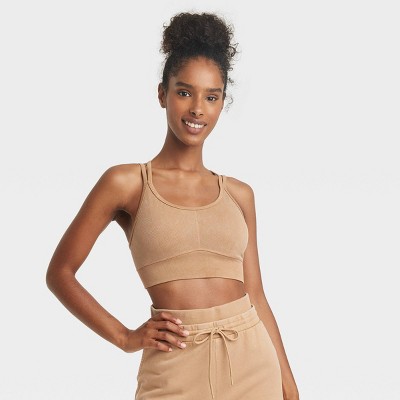 Women's Seamless Strappy Bra - JoyLab™ Beige XS