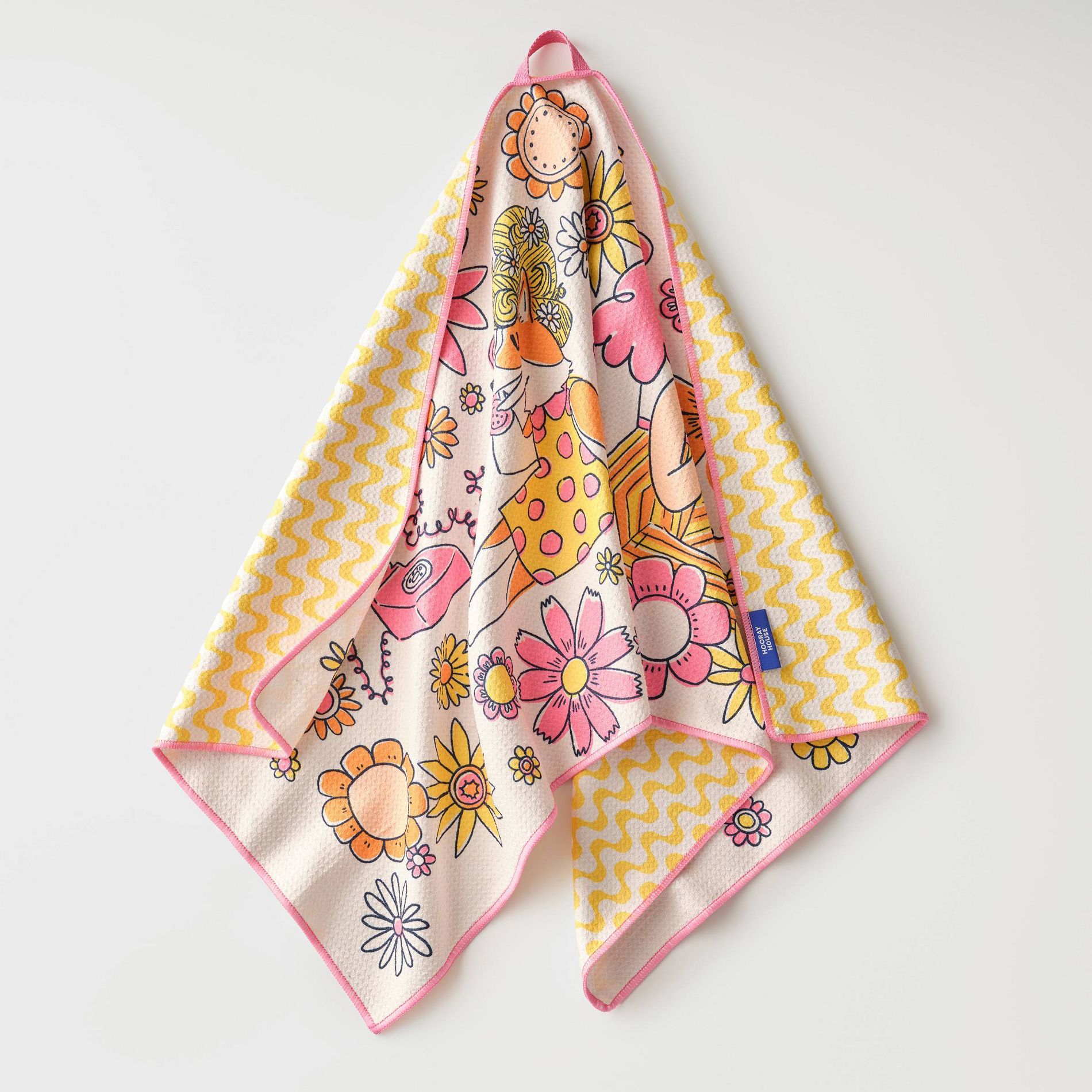 Hooray House Quick Dry Waffle Pet Towel - Corgi